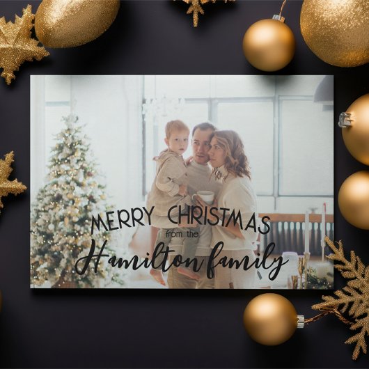 メリークリスマスパーソナライズされた写真 シーズンカード