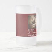 メリークリスマスパーソナライズされた写真 フロストグラスビールジョッキ (正面右)