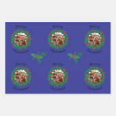 メリークリスマスパーソナライズされた写真 ラッピングペーパーシート (正面3)