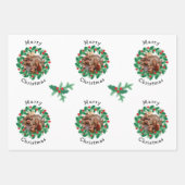 メリークリスマスパーソナライズされた写真 ラッピングペーパーシート (正面)