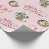 メリークリスマスパーソナライズされた写真 ラッピングペーパー (角)