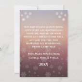 メリークリスマスパーソナライズされた家族フォトカード 招待状 (裏面)