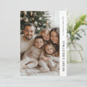 メリークリスマスパーソナライズされた家族フォトカード 招待状 (スタンド正面)