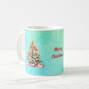 メリークリスマスパーソナライズされた文字クリスマスツリー コーヒーマグカップ