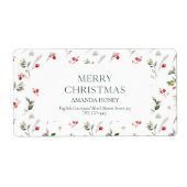 メリークリスマスパーソナライズされた無料ラベル ラベル (正面)