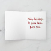 メリークリスマスパーソナライズされた カード (内部)