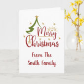 メリークリスマスパーソナライズされた カード (黄色い花)