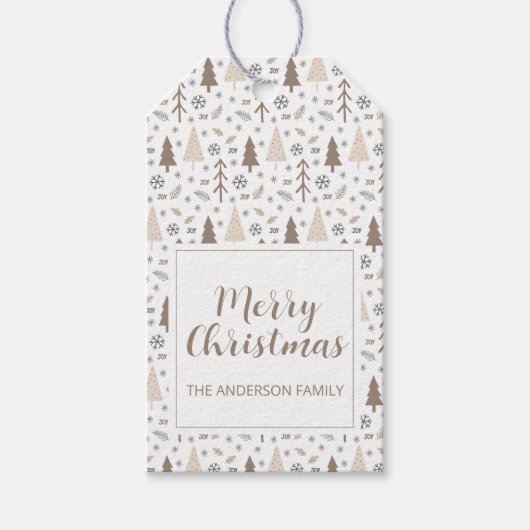 メリークリスマスパーソナライズされた ギフトタグ (正面)