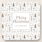 メリークリスマスパーソナライズされた コースター (正面)