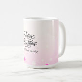 メリークリスマスパーソナライズされた コーヒーマグカップ (正面右)