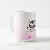 メリークリスマスパーソナライズされた コーヒーマグカップ (正面左)