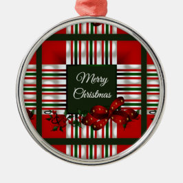 メリークリスマスパーソナライズされた メタルオーナメント