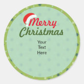メリークリスマスパーソナライズされた ラウンドシール (正面)