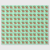 メリークリスマスパーソナライズされた ラッピングペーパー (フラット)