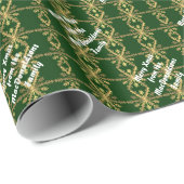 メリークリスマスパーソナライズされた ラッピングペーパー (ロールコーナー)