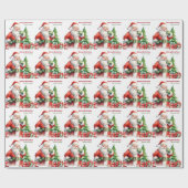 メリークリスマスパーソナライズされた ラッピングペーパー (フラット)