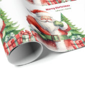 メリークリスマスパーソナライズされた ラッピングペーパー (ロールコーナー)
