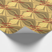 メリークリスマスパーソナライズされた ラッピングペーパー (角)