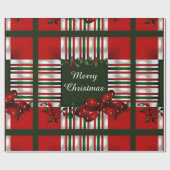 メリークリスマスパーソナライズされた ラッピングペーパー (フラット)