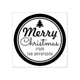 メリークリスマスパーソナライズされた ラバースタンプ