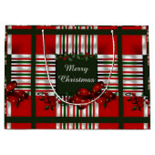 メリークリスマスパーソナライズされた ラージペーパーバッグ (正面)