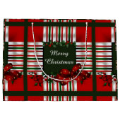 メリークリスマスパーソナライズされた ラージペーパーバッグ (裏面)