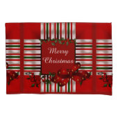 メリークリスマスパーソナライズされた 枕カバー (正面左)