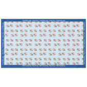 メリークリスマスパーソナライズドファミリー名または文字 テーブルクロス (正面(横))