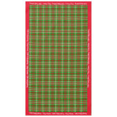 メリークリスマスパーソナライズドファミリー名または文字 テーブルクロス (正面)