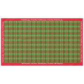 メリークリスマスパーソナライズドファミリー名または文字 テーブルクロス (正面(横))