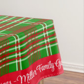 メリークリスマスパーソナライズドファミリー名または文字 テーブルクロス (インサイチュ)