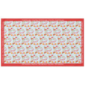 メリークリスマスパーソナライズドファミリー名または文字 テーブルクロス (正面(横))