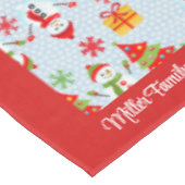 メリークリスマスパーソナライズドファミリー名または文字 テーブルクロス (アングル)