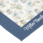 メリークリスマスパーソナライズドファミリー名または文字 テーブルクロス (アングル)