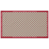 メリークリスマスパーソナライズドファミリー名または文字 テーブルクロス (正面(横))