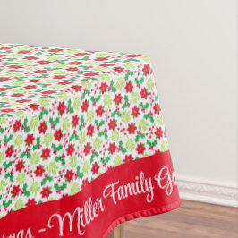メリークリスマスパーソナライズドファミリー名または文字 テーブルクロス