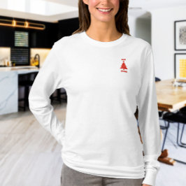 メリークリスマスパーソナライズド レッド プリントTシャツ Tシャツ