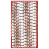 メリークリスマスパーソナライズファミリー名または文字T テーブルクロス (正面)