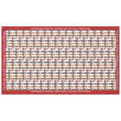 メリークリスマスパーソナライズファミリー名または文字T テーブルクロス (正面(横))