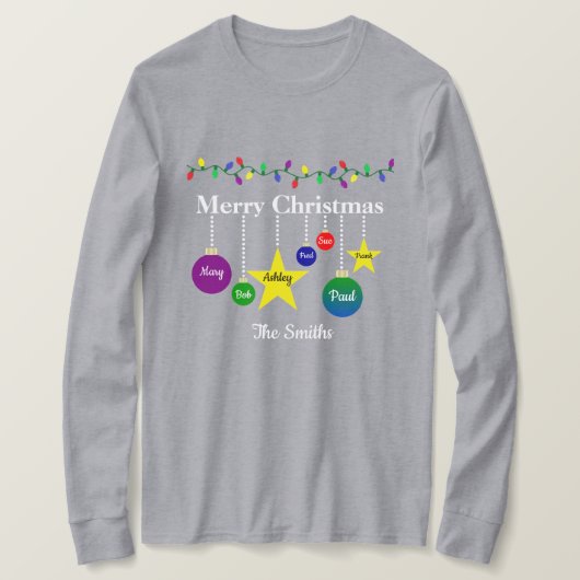 メリークリスマスパーソナルオーナメントTシャツ Tシャツ (デザイン正面)