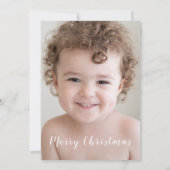 メリークリスマスパーティーきらめくブルゴーニュ赤い花 招待状 (裏面)