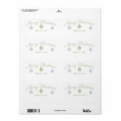 メリークリスマスパーティーオーナメント紙名タグ ラベル (フルシート)