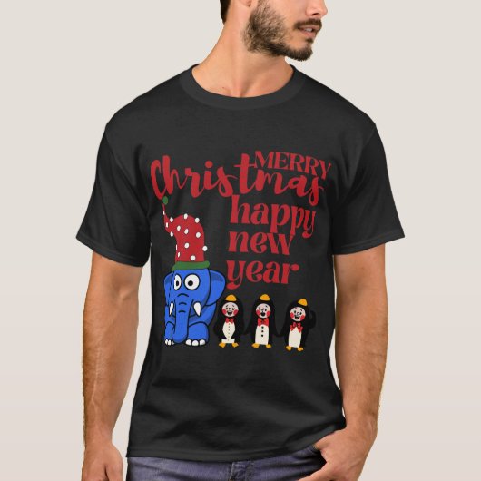 メリークリスマスパーティープレゼントハッピーニューイヤー2023 Tシャツ (正面)