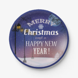 メリークリスマスパーティープレート ペーパープレート