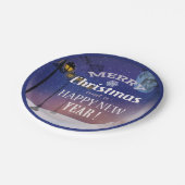 メリークリスマスパーティープレート ペーパープレート (アングル)