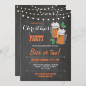 メリークリスマスパーティーベアーズミスタントークリスマス招待状 招待状 (正面/裏面)