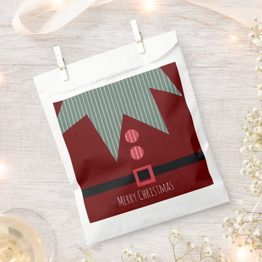 メリークリスマスパーティー小妖精や小人スーツ フェイバーバッグ (クリップ留めされた状態)