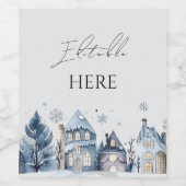 メリークリスマスパーティー挨拶 ワインラベル (シングルラベル)