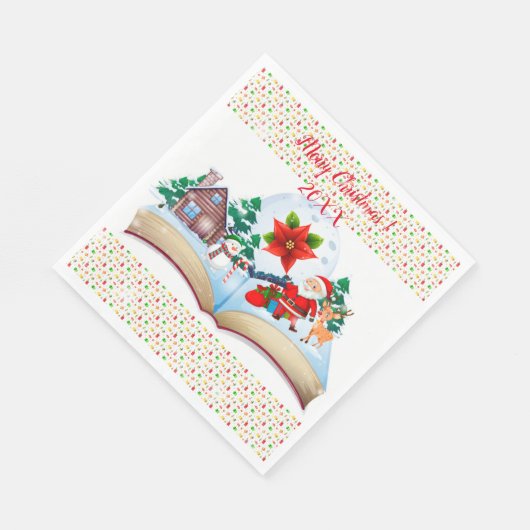 メリークリスマスパーティー スタンダードランチョンナプキン (角)