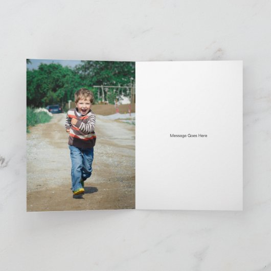 メリークリスマスパート2写真クリスマスカード シーズンカード (内部)